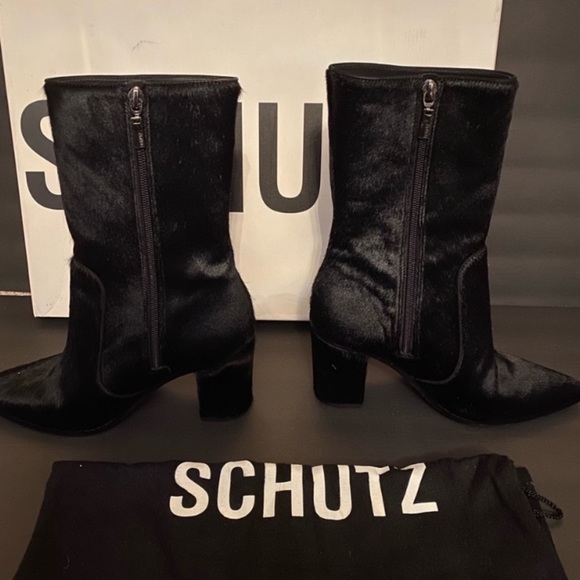 Schutz Pony Hair Boots (7.5) 3’in heel. - Picture 4 of 14